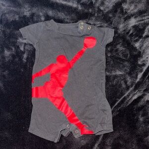 Jordan Black and Red Kids Bodysuit